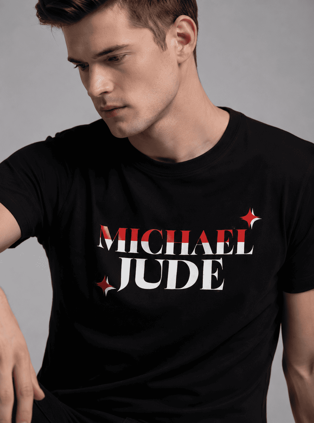 Red White Typography