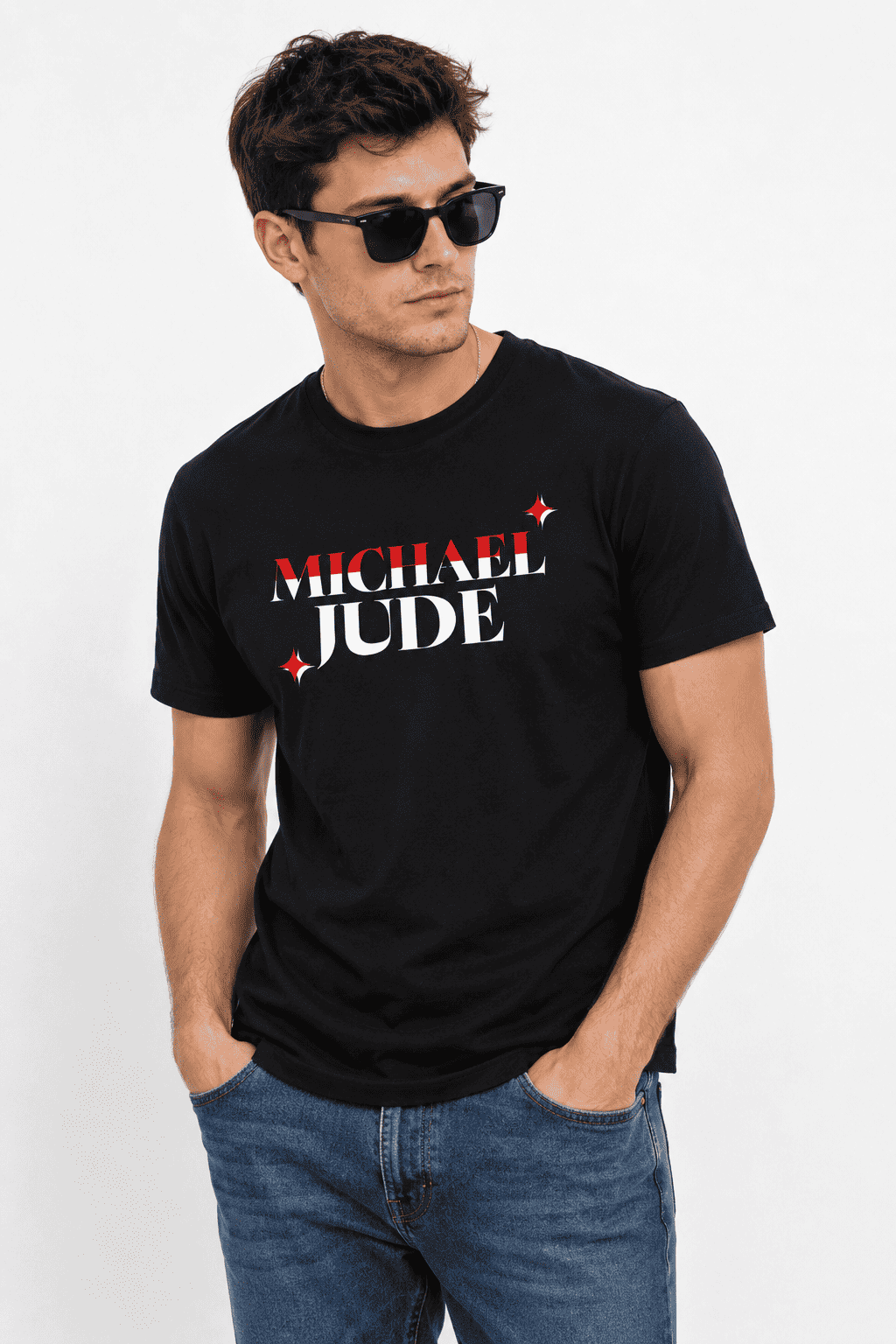 Red White Typography