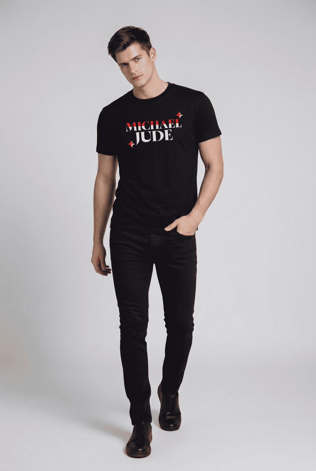 Red White Typography
