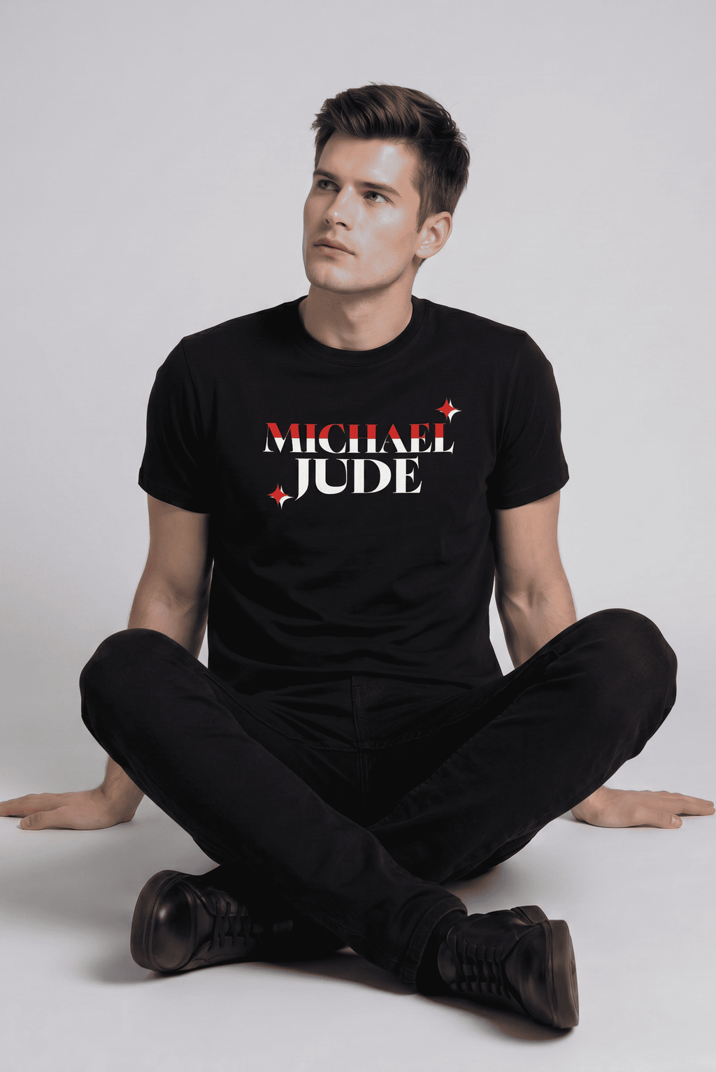 Red White Typography