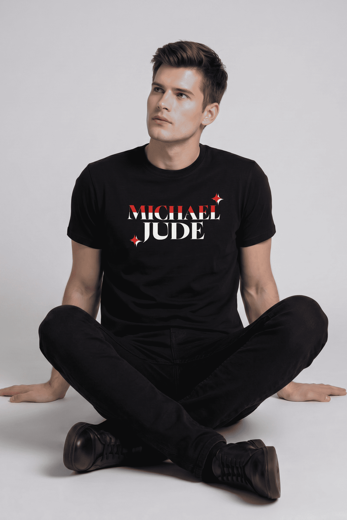 Red White Typography