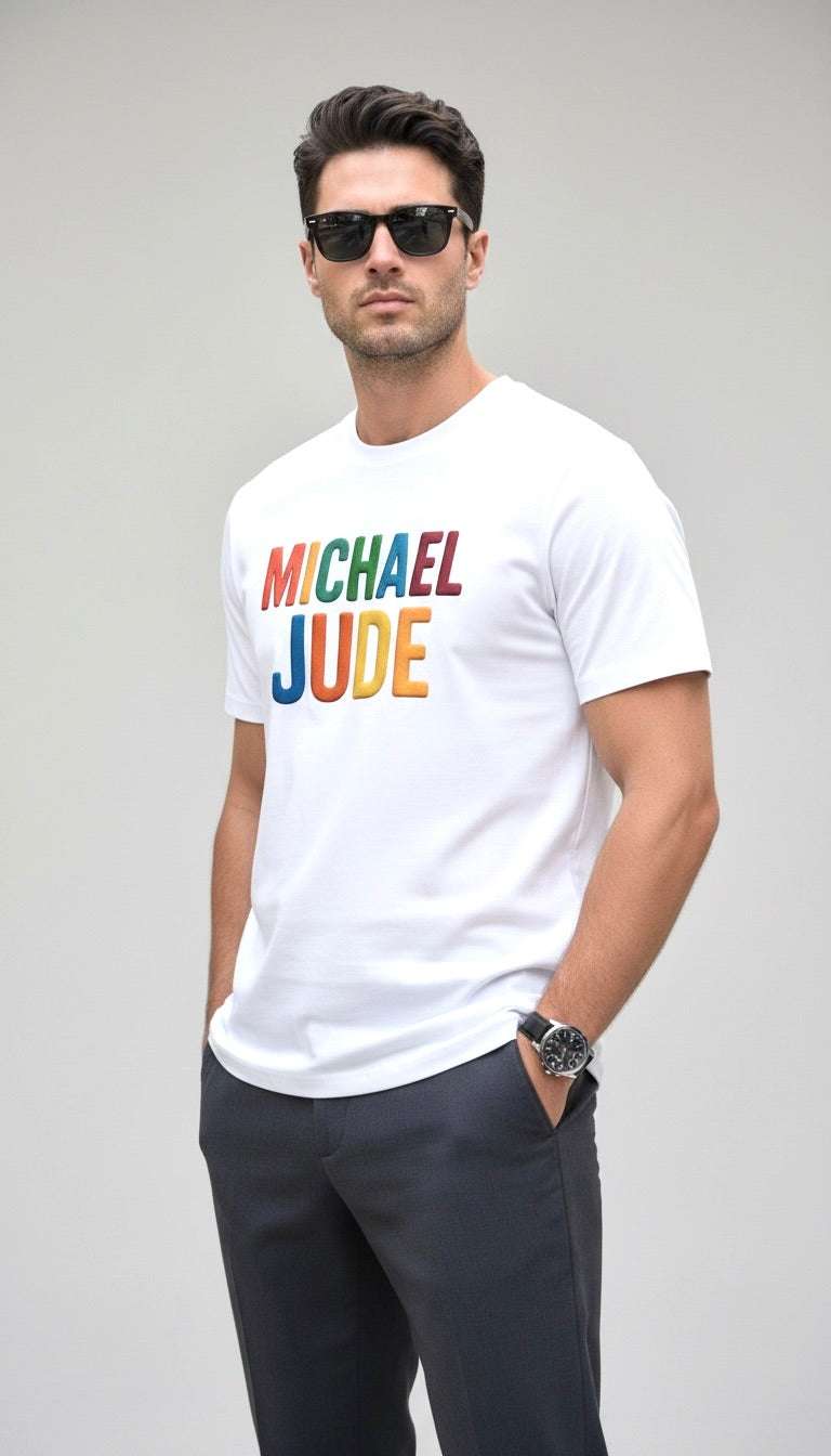 Multicolor Typography White