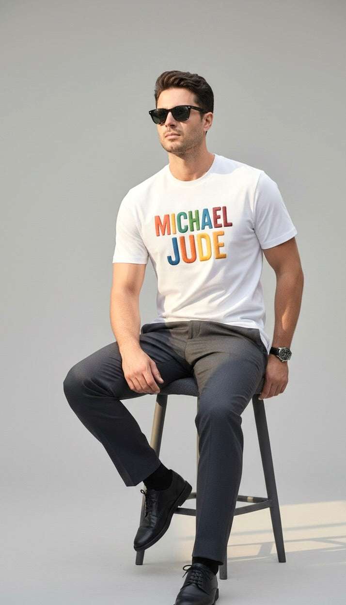 Multicolor Typography White