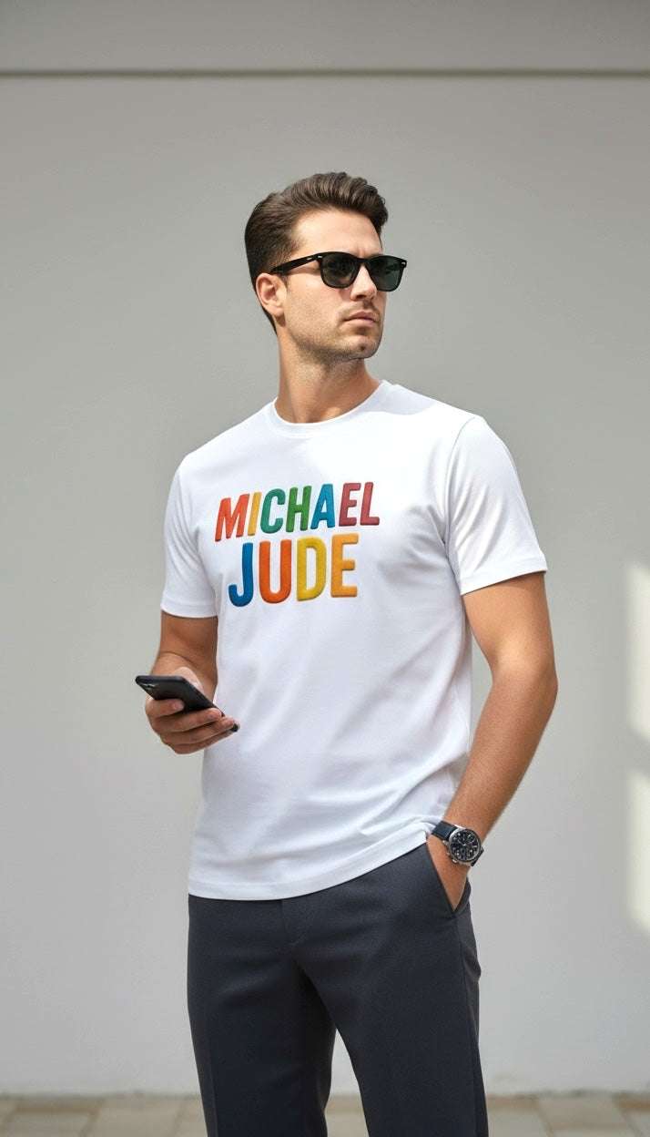 Multicolor Typography White
